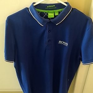 Boss polo - size m - blue